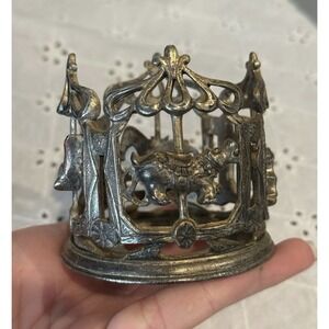 Vintage Towle SilverPlated Merry Go Round Carousel Candle Holder - Collectible